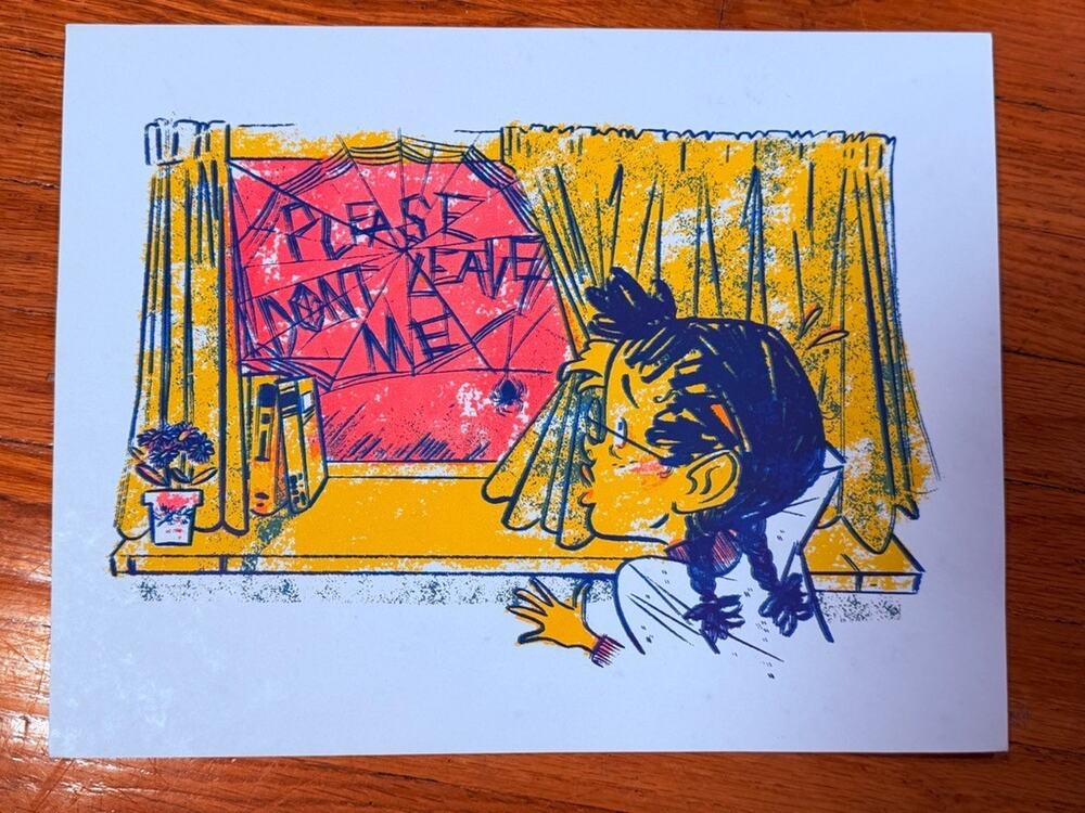 Artist Robin Banks Retro Woman-at-the-Window Art Print, About 10 × 8 in